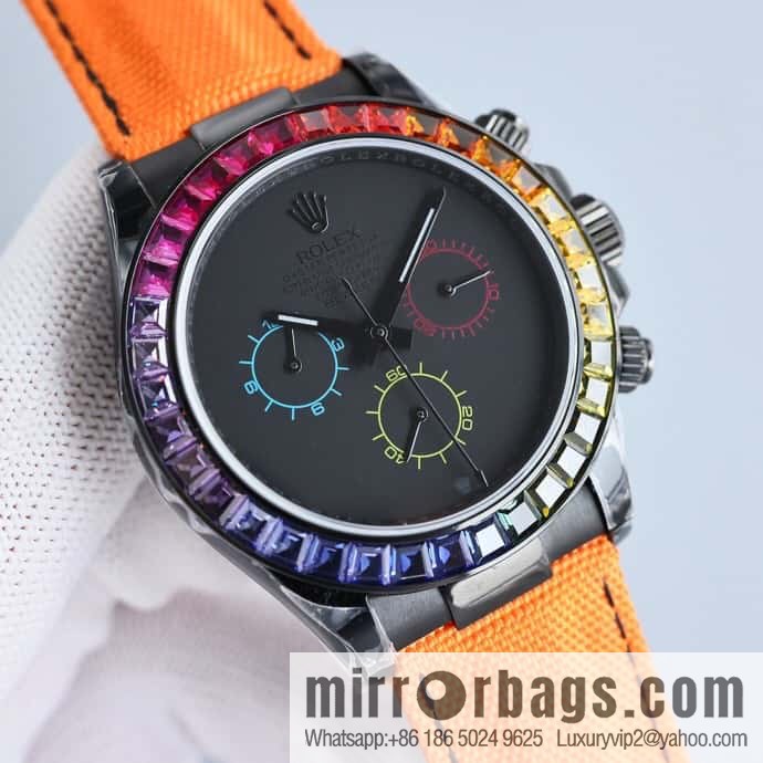 All-black steel Daytona ultra-thin upgraded 12.3mm Daytona Velcro convenient strap style 7750 ultra-thin movement mechanical watch
