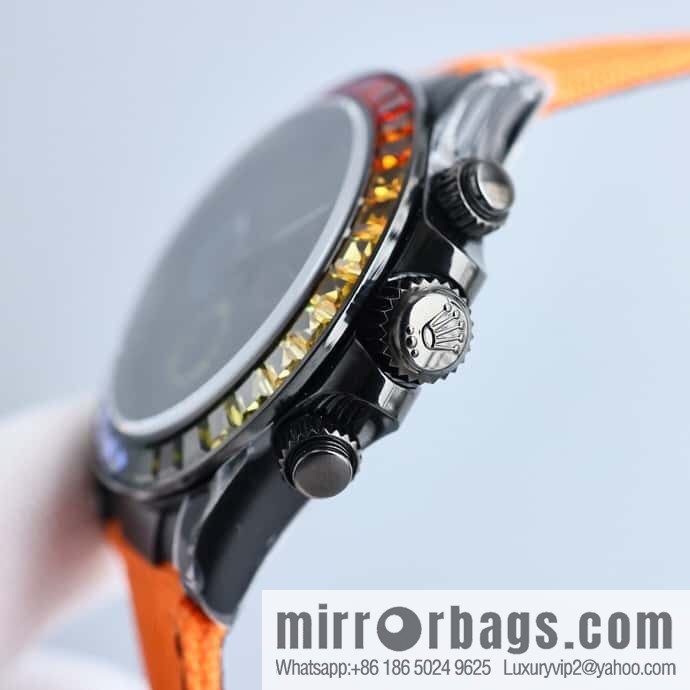 All-black steel Daytona ultra-thin upgraded 12.3mm Daytona Velcro convenient strap style 7750 ultra-thin movement mechanical watch
