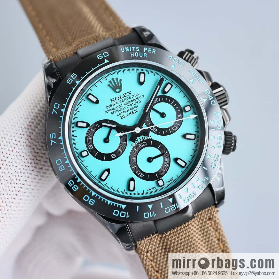 All-black steel Daytona ultra-thin upgraded 12.3mm Daytona Velcro convenient strap style 7750 ultra-thin movement mechanical watch