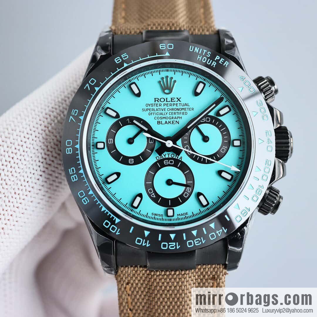 All-black steel Daytona ultra-thin upgraded 12.3mm Daytona Velcro convenient strap style 7750 ultra-thin movement mechanical watch