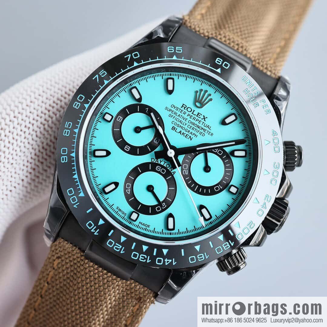 All-black steel Daytona ultra-thin upgraded 12.3mm Daytona Velcro convenient strap style 7750 ultra-thin movement mechanical watch
