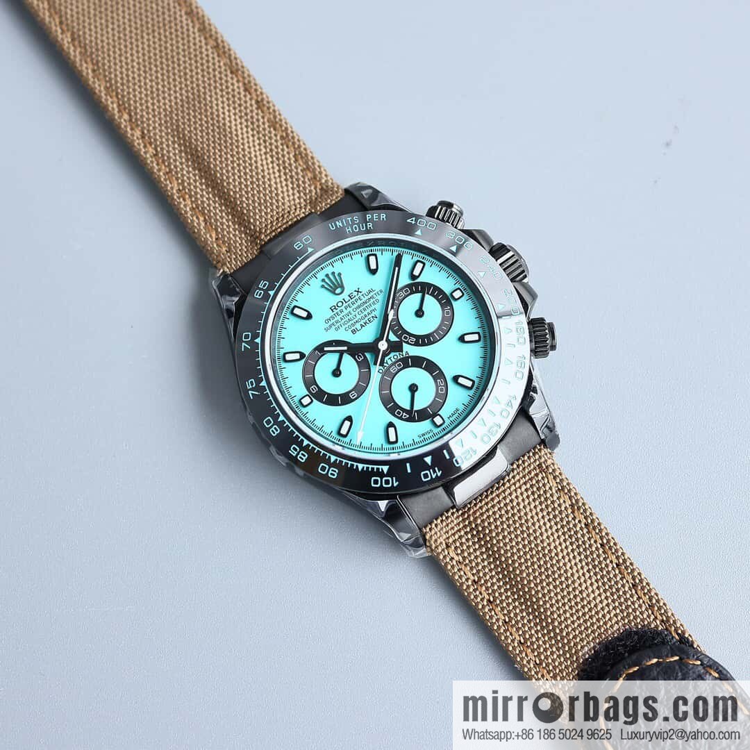 All-black steel Daytona ultra-thin upgraded 12.3mm Daytona Velcro convenient strap style 7750 ultra-thin movement mechanical watch