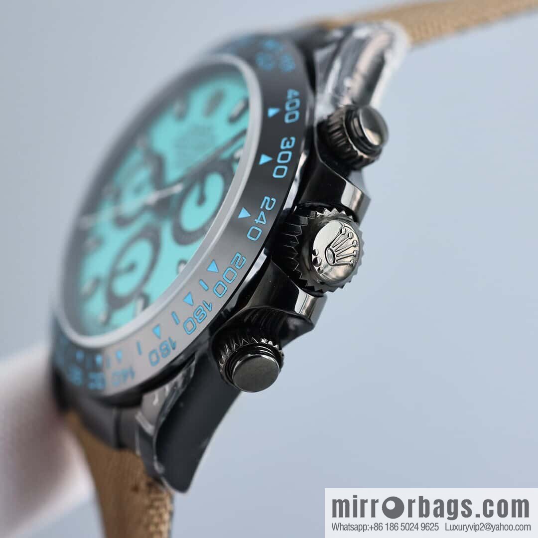 All-black steel Daytona ultra-thin upgraded 12.3mm Daytona Velcro convenient strap style 7750 ultra-thin movement mechanical watch