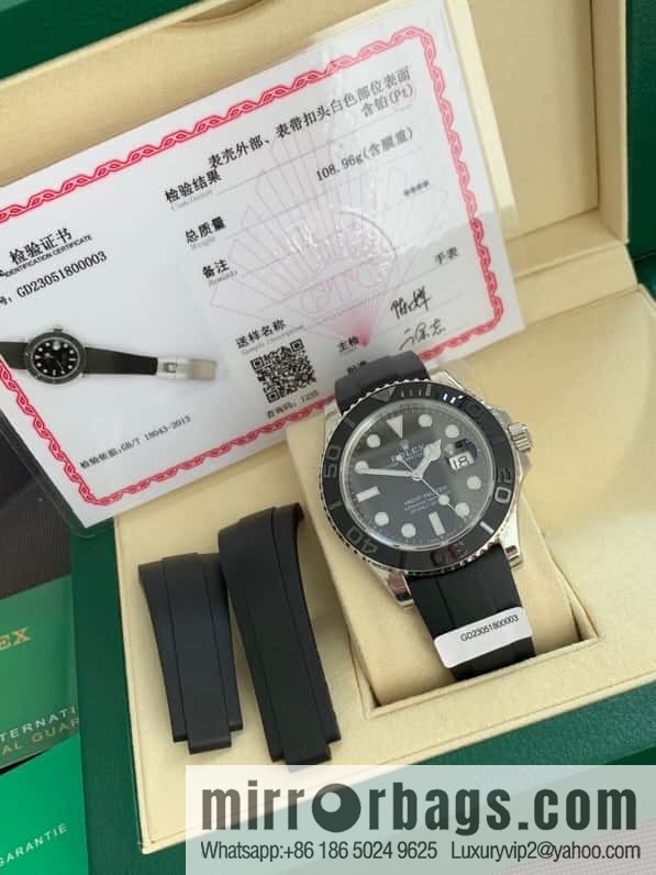 New Yacht Platinum Gold Edition Swiss Original ETA-2824 Movement Watch