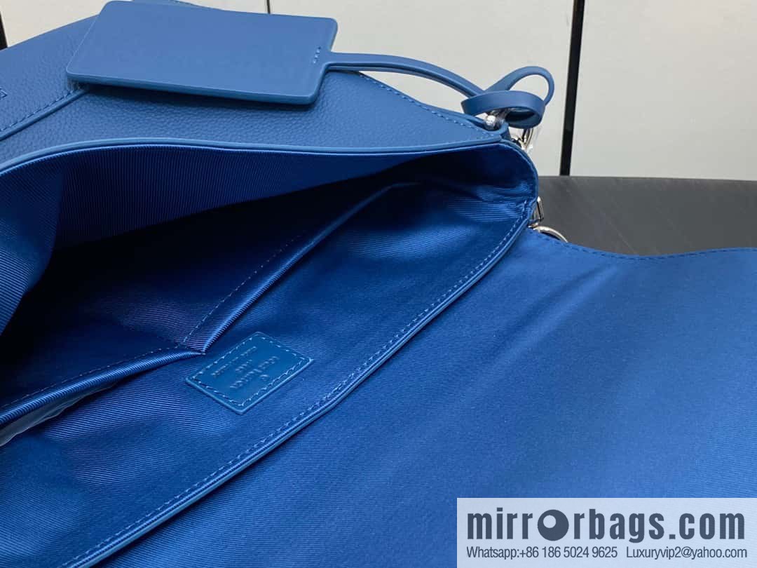 [Boutique‑grade] M22505 dark blue M21363 full leather men's bag messenger bag series Takeoff messenger bag