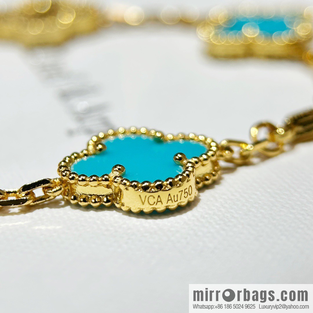 ☀️Van Cleef & Arpels Turquoise Five Flowers Bracelet ☀