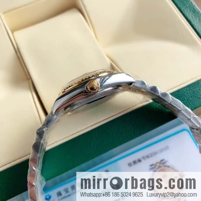 ROLEX-Rolex Diary Women's Natural Diamond Watch with Swiss ETA-2671 Movement
