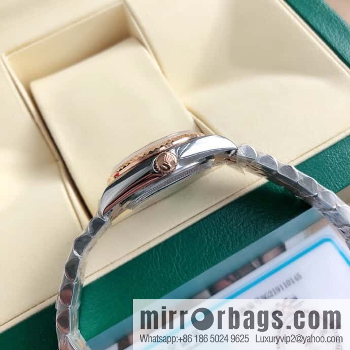 ROLEX-Rolex Diary Women's Natural Diamond Watch with Swiss ETA-2671 Movement