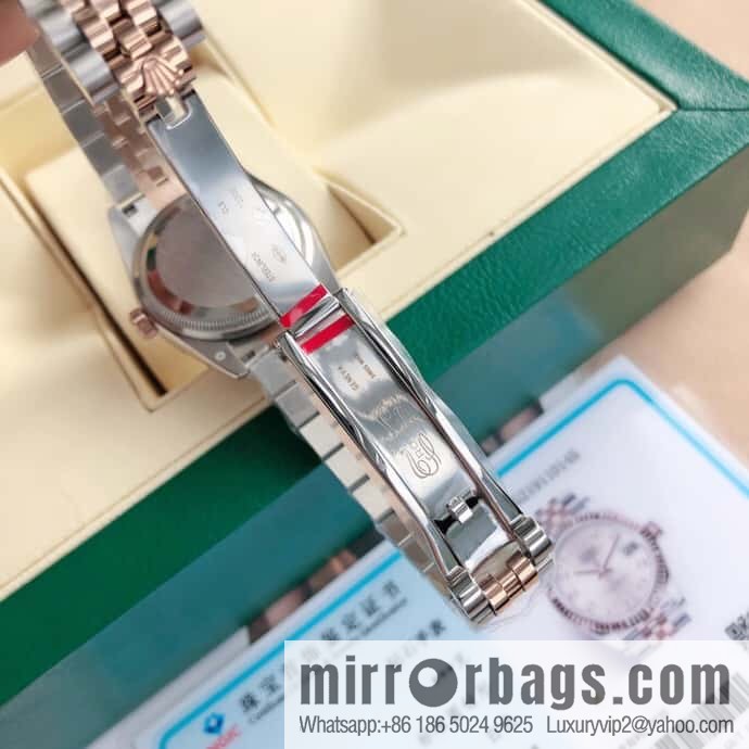 ROLEX-Rolex Diary Women's Natural Diamond Watch with Swiss ETA-2671 Movement