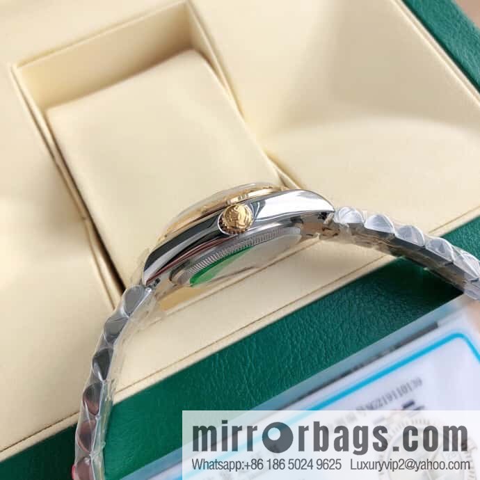 ROLEX-Rolex Diary Women's Natural Diamond Watch with Swiss ETA-2671 Movement