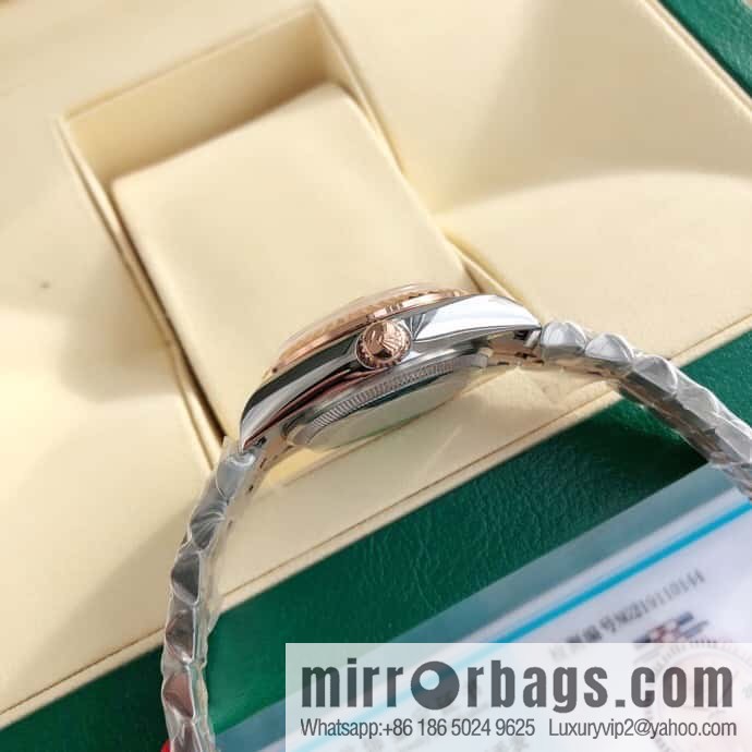 ROLEX-Rolex Diary Women's Natural Diamond Watch with Swiss ETA-2671 Movement