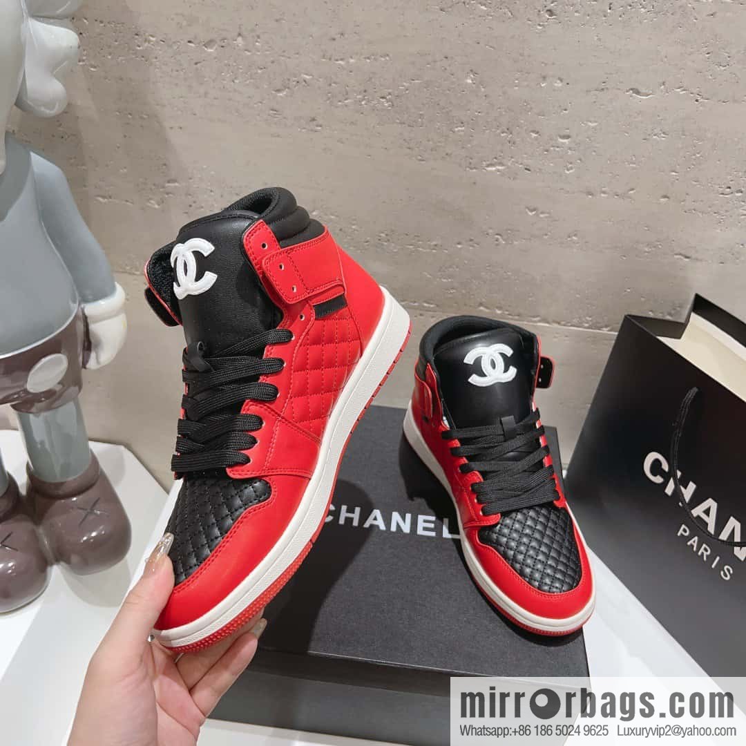 🐰🐰(Top version) 2023 autumn new Chanel AJ joint Internet celebrity Wang fried model [joint high-top casual shoes] Chanel and Nike only one joint cooperation model