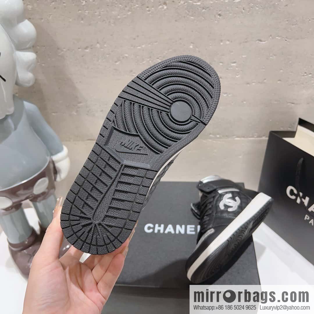 🐰🐰(Top version) 2023 autumn new Chanel AJ joint Internet celebrity Wang fried model [joint high-top casual shoes] Chanel and Nike only one joint cooperation model
