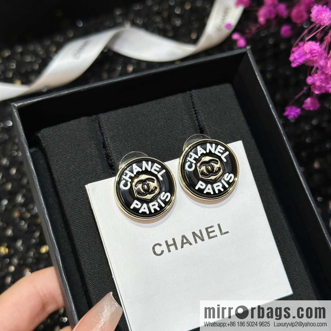 ☀️New ☑️ chanel c1 double c round stud earrings ☀️
