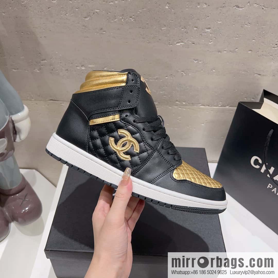 🐰🐰(Top version) 2023 autumn new Chanel AJ joint Internet celebrity Wang fried model [joint high-top casual shoes] Chanel and Nike only one joint cooperation model