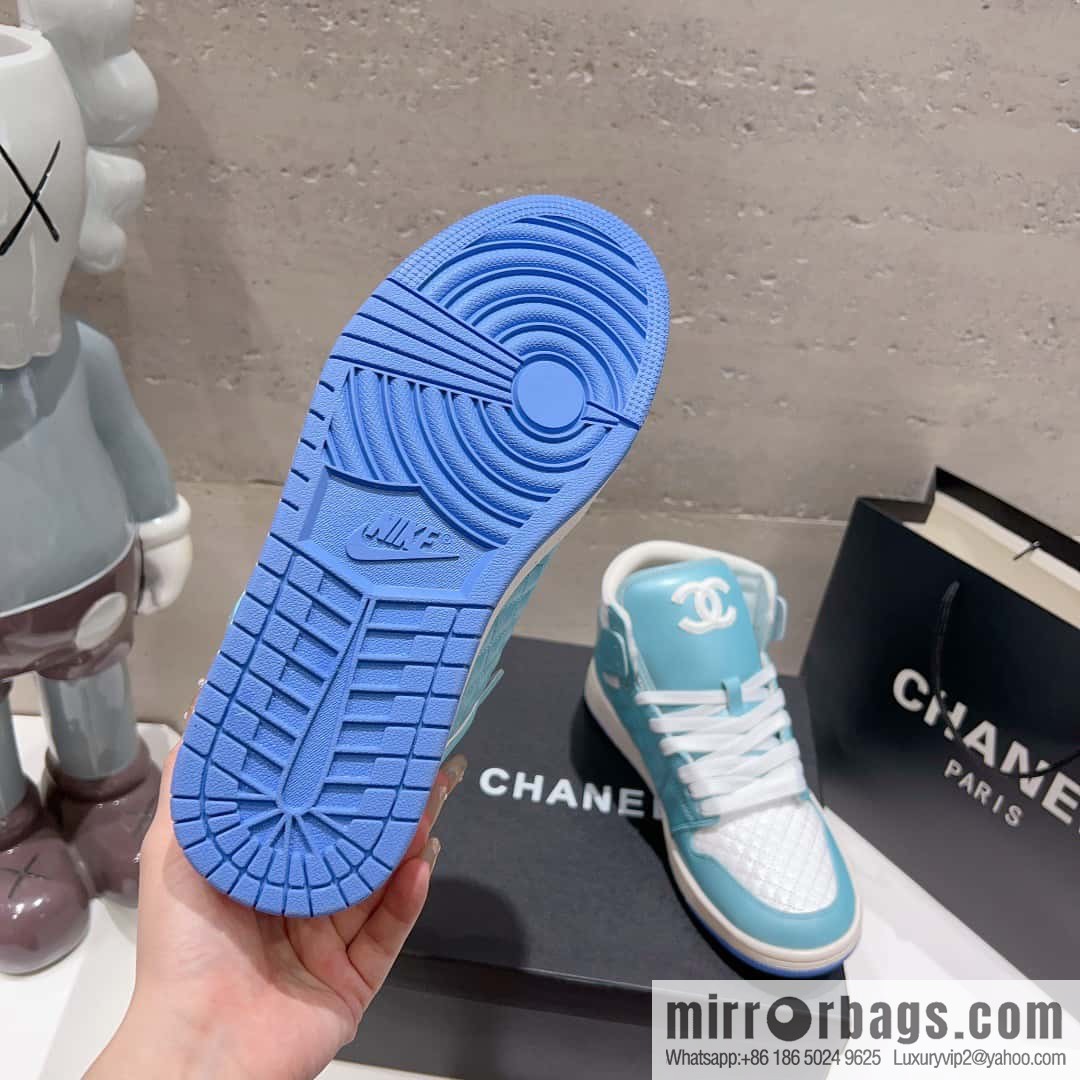 🐰🐰(Top version) 2023 autumn new Chanel AJ joint Internet celebrity Wang fried model [joint high-top casual shoes] Chanel and Nike only one joint cooperation model