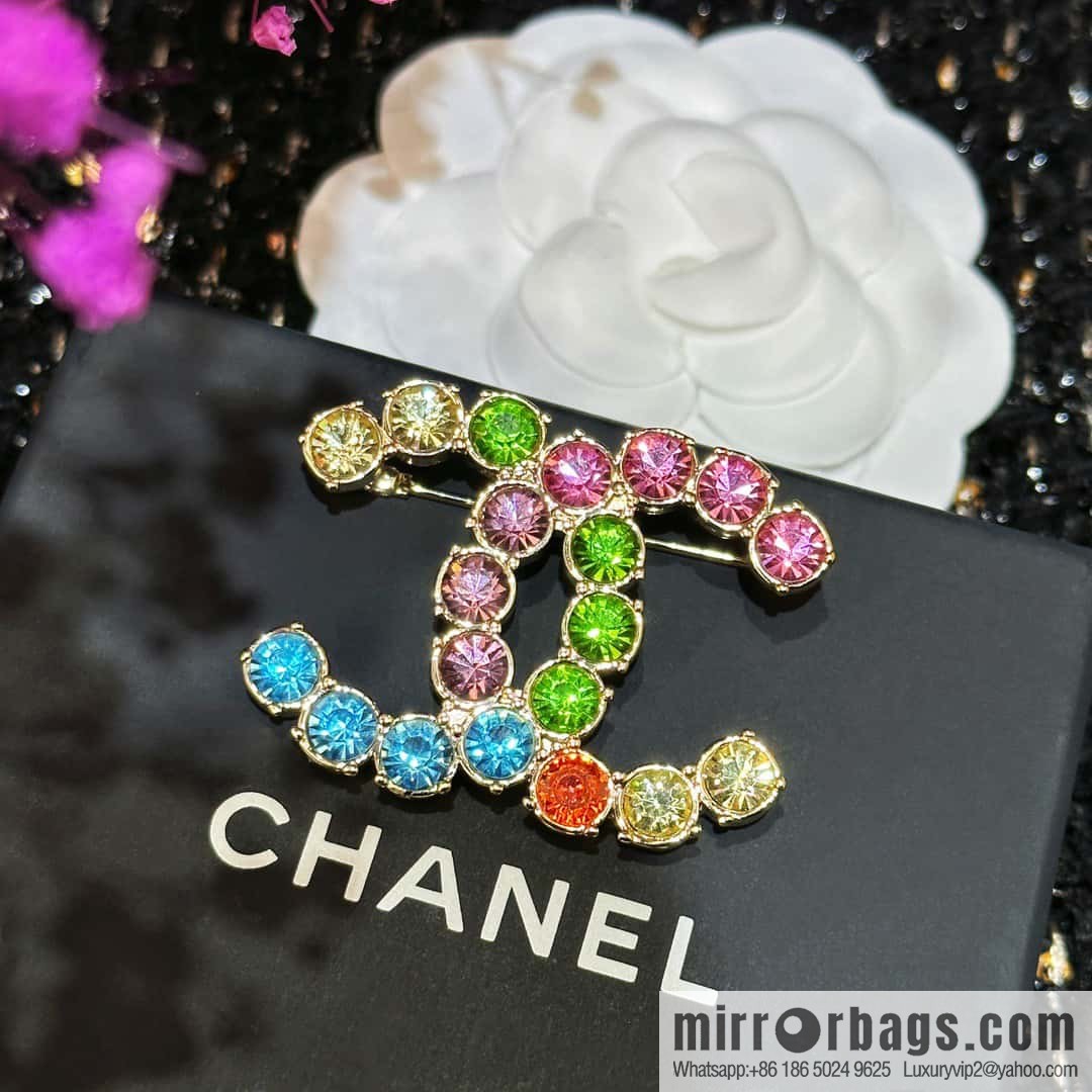 ☀️New ☑️ Chanel Double C Diamond Brooch ☀️