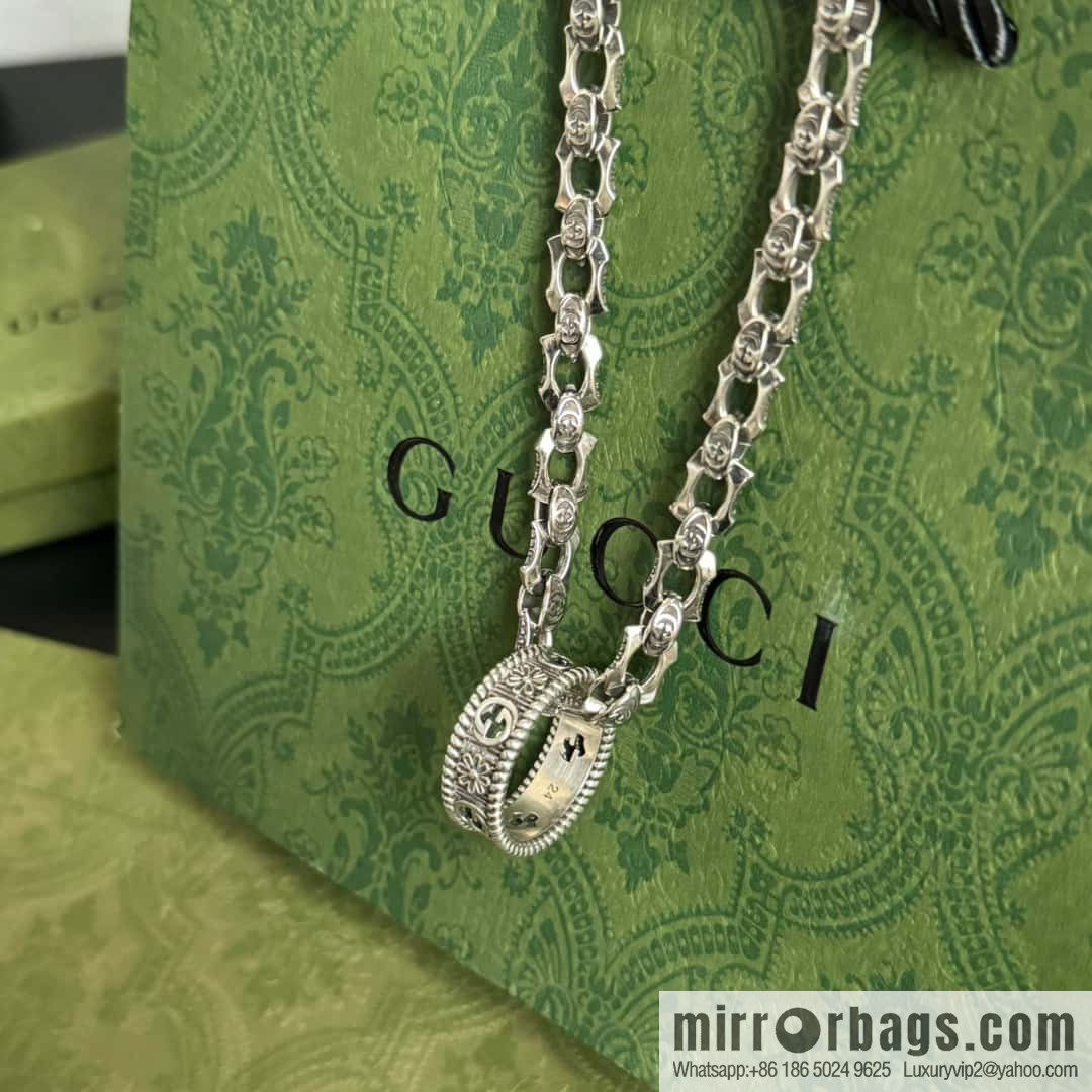 ☀New Gucci Gucci Double G Daisy Ring Necklace ☀