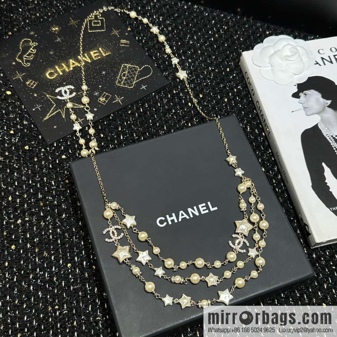 ☀️New ☑️ Chanel double C three-layer five-pointed star ⭐ star belt belt chain ☀️