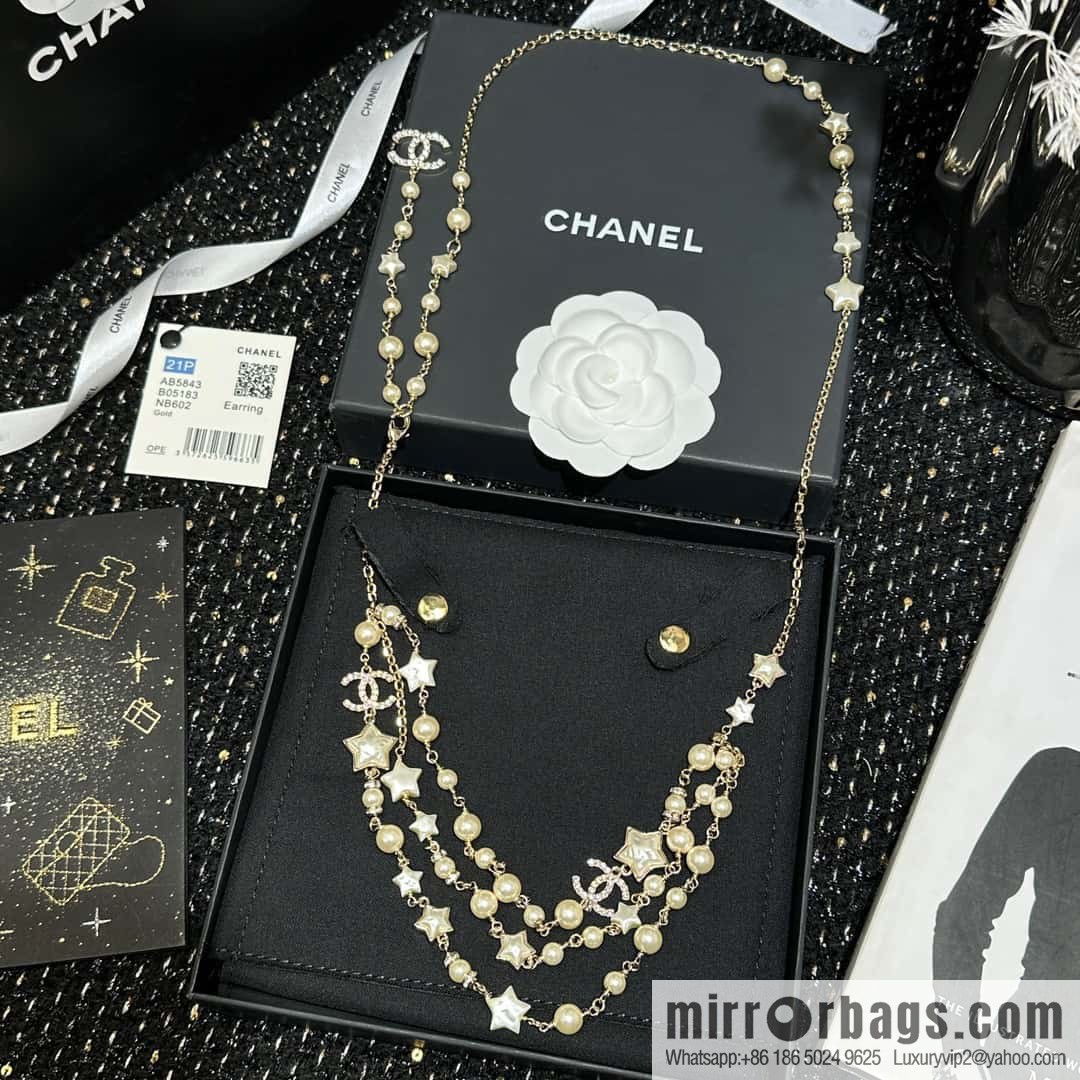☀️New ☑️ Chanel double C three-layer five-pointed star ⭐ star belt belt chain ☀️