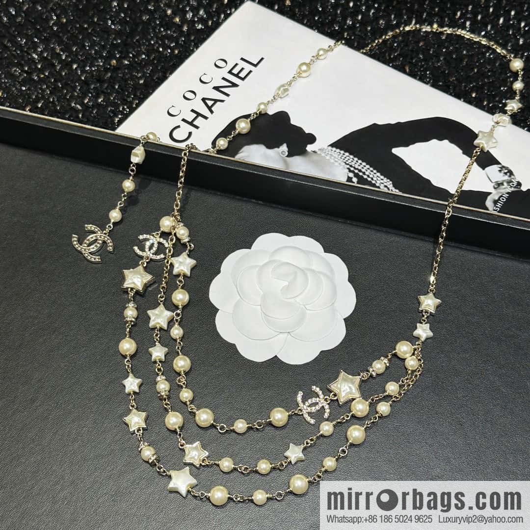 ☀️New ☑️ Chanel double C three-layer five-pointed star ⭐ star belt belt chain ☀️