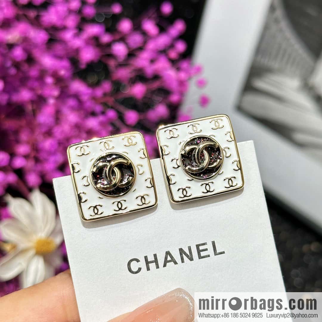 ☀️Original ☀️ new ☑️ Chanel c1 double c square earrings ☀️