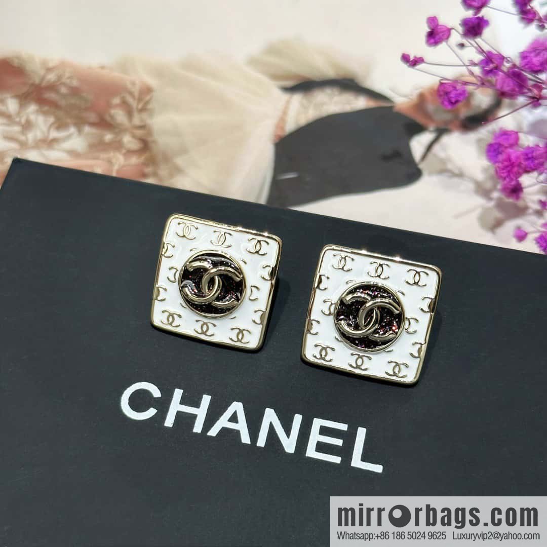 ☀️Original ☀️ new ☑️ Chanel c1 double c square earrings ☀️