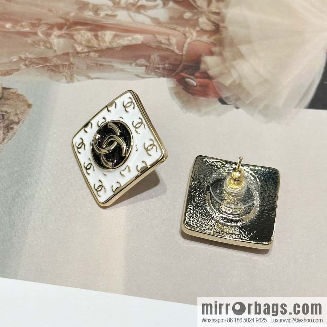 ☀️Original ☀️ new ☑️ Chanel c1 double c square earrings ☀️