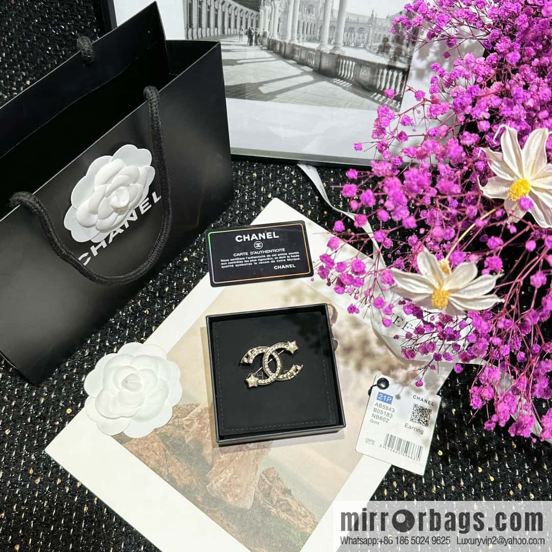 ☀️New ☑️ Chanel Double C Star ⭐ Pentagram Brooch ☀️
