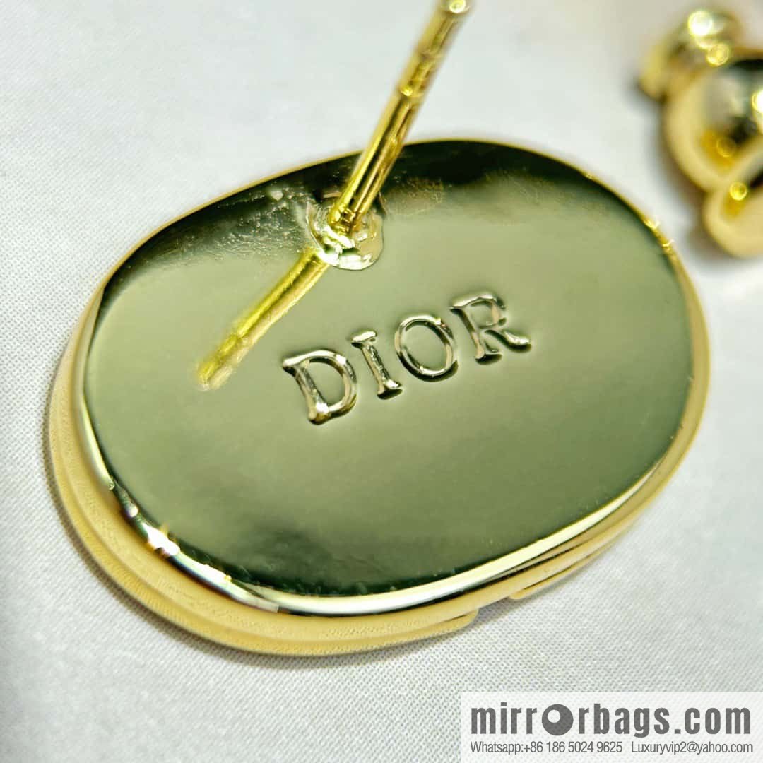 New ☑️ Dior gold CD earrings stud earrings