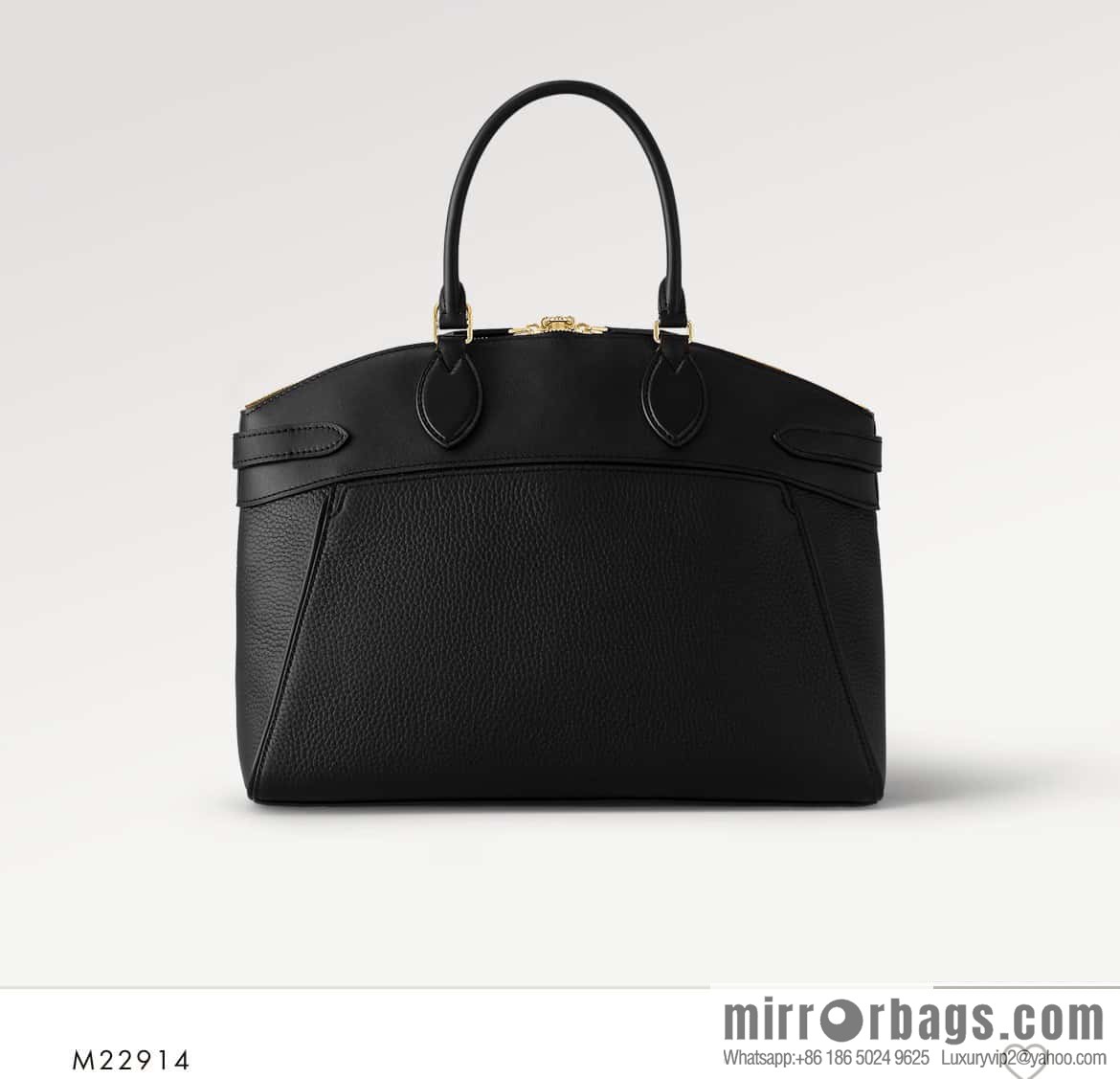 [Boutique‑grade] M22914 black full leather portable women's bag series Lock It MM handbag M22914 22925 22927 23061 Ays Lock It MM bag
