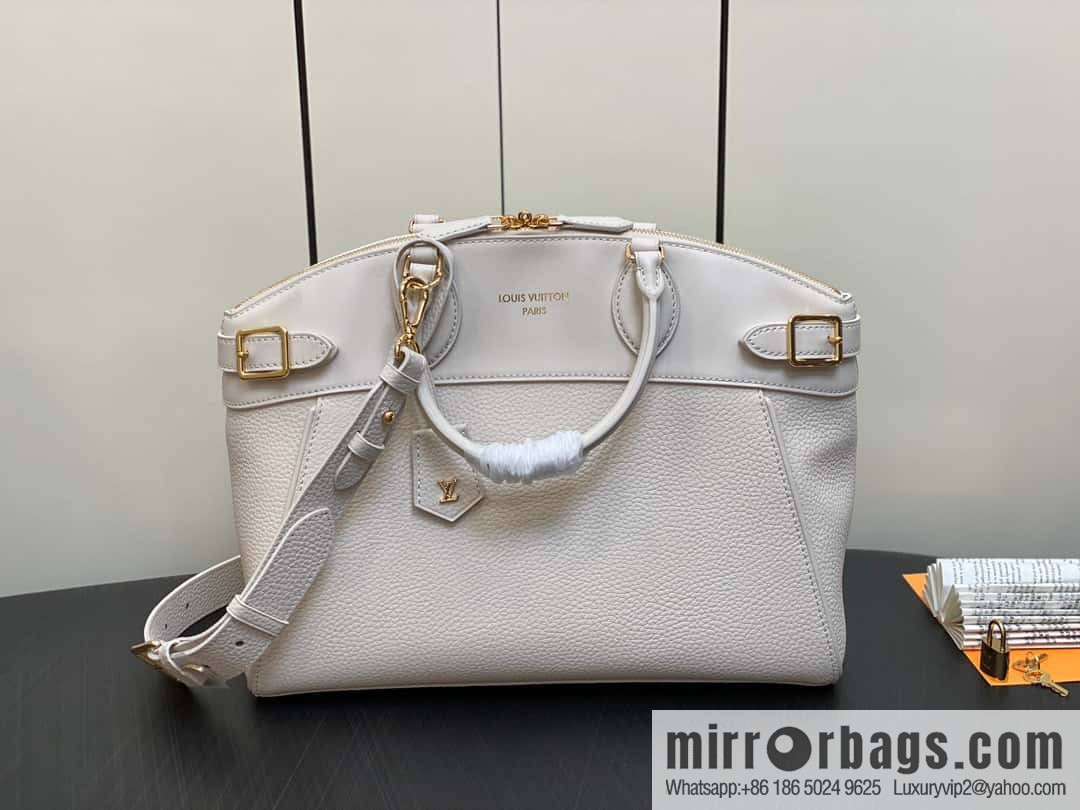 [Boutique‑grade] M22914 black full leather portable women's bag series Lock It MM handbag M22914 22925 22927 23061 Ays Lock It MM bag