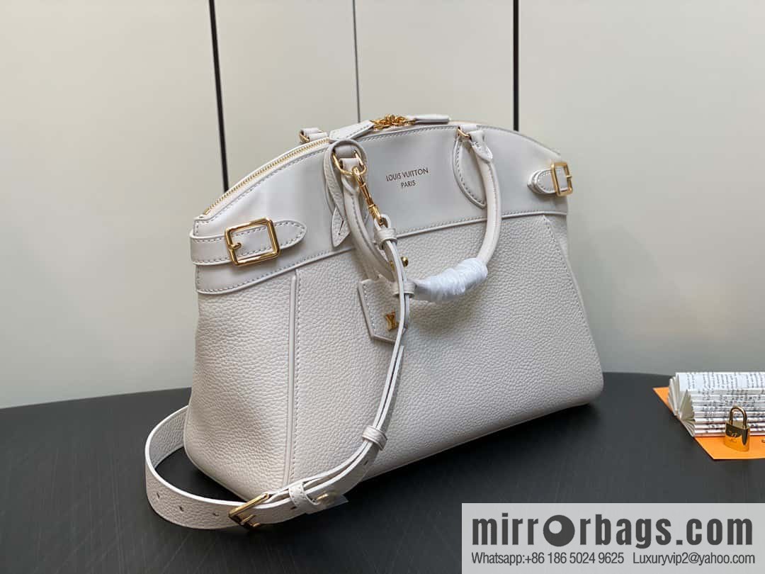 [Boutique‑grade] M22914 black full leather portable women's bag series Lock It MM handbag M22914 22925 22927 23061 Ays Lock It MM bag