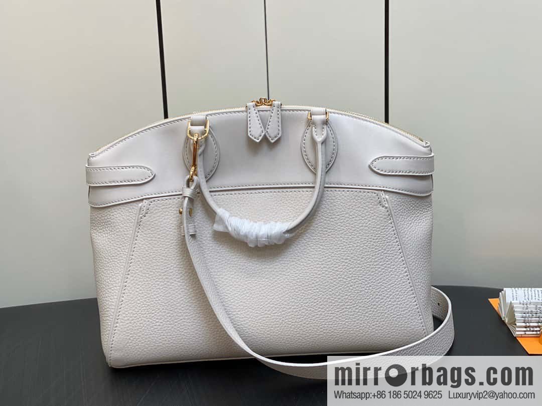 [Boutique‑grade] M22914 black full leather portable women's bag series Lock It MM handbag M22914 22925 22927 23061 Ays Lock It MM bag