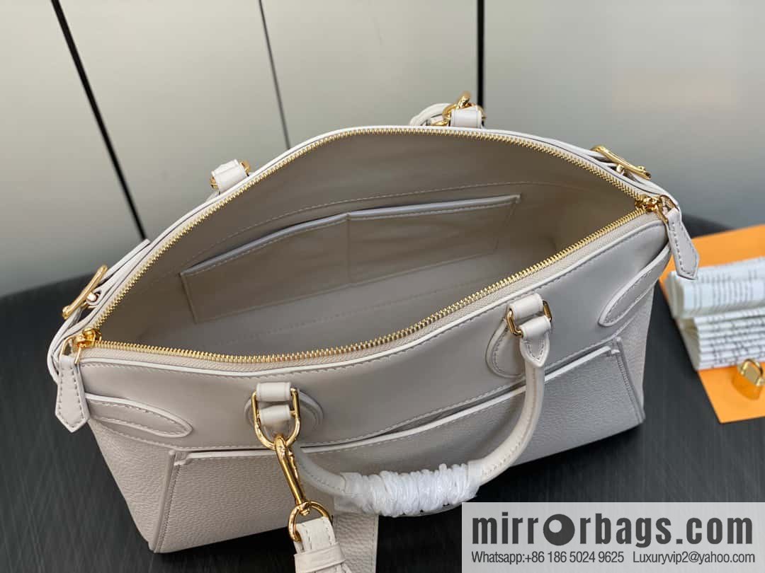 [Boutique‑grade] M22914 black full leather portable women's bag series Lock It MM handbag M22914 22925 22927 23061 Ays Lock It MM bag