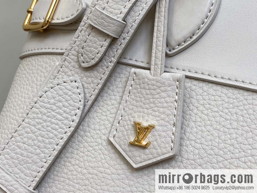 [Boutique‑grade] M22914 black full leather portable women's bag series Lock It MM handbag M22914 22925 22927 23061 Ays Lock It MM bag