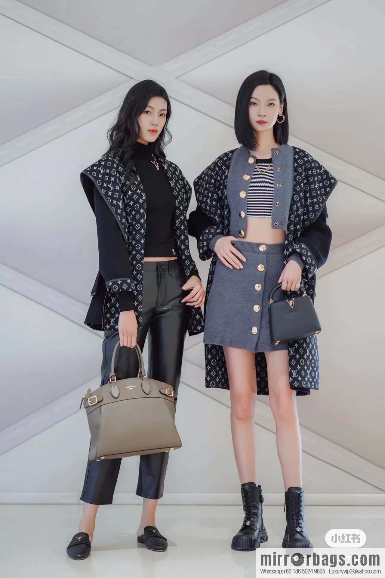[Boutique‑grade] M22914 black full leather portable women's bag series Lock It MM handbag M22914 22925 22927 23061 Ays Lock It MM bag