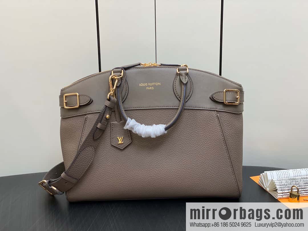 [Boutique‑grade] M22914 black full leather portable women's bag series Lock It MM handbag M22914 22925 22927 23061 Ays Lock It MM bag