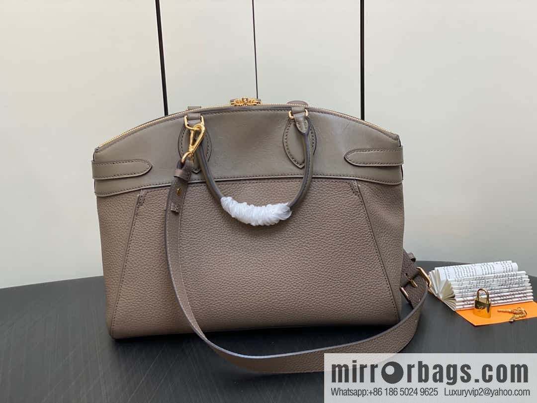[Boutique‑grade] M22914 black full leather portable women's bag series Lock It MM handbag M22914 22925 22927 23061 Ays Lock It MM bag