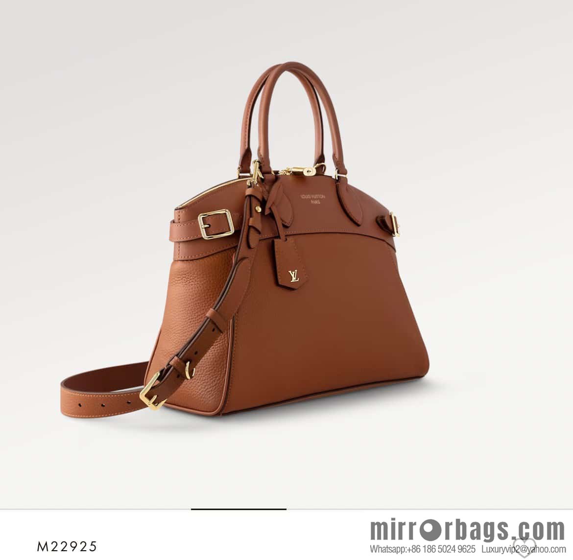 [Boutique‑grade] M22914 black full leather portable women's bag series Lock It MM handbag M22914 22925 22927 23061 Ays Lock It MM bag