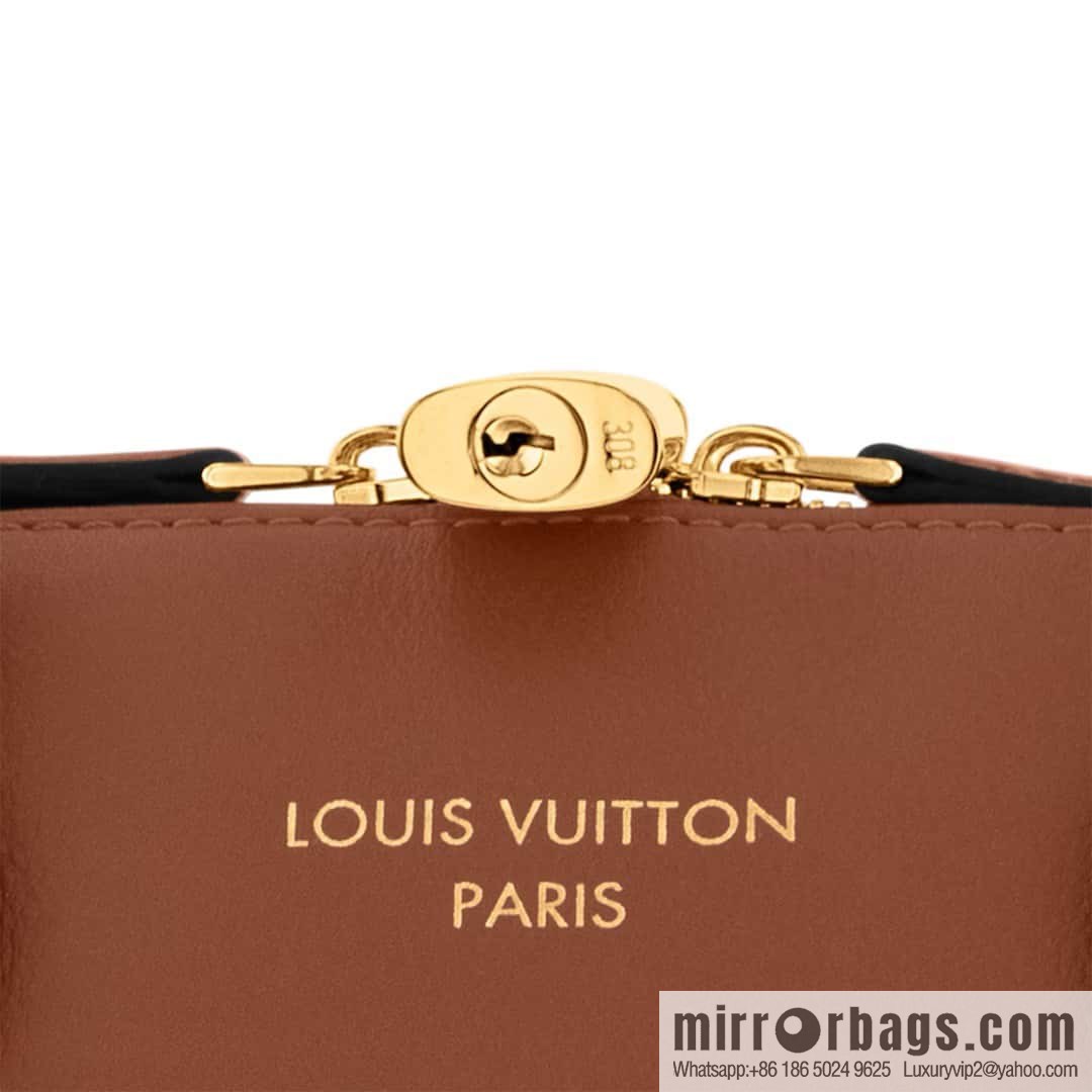 [Boutique‑grade] M22914 black full leather portable women's bag series Lock It MM handbag M22914 22925 22927 23061 Ays Lock It MM bag