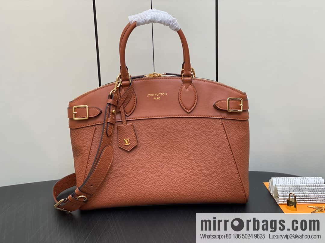 [Boutique‑grade] M22914 black full leather portable women's bag series Lock It MM handbag M22914 22925 22927 23061 Ays Lock It MM bag