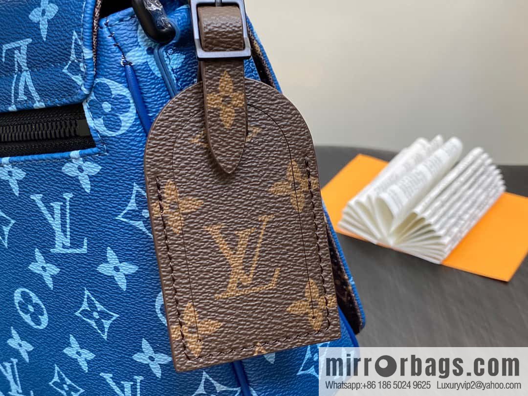[Boutique‑grade] M23785 blue silk screen, men's bag messenger bag series District PM messenger bag
