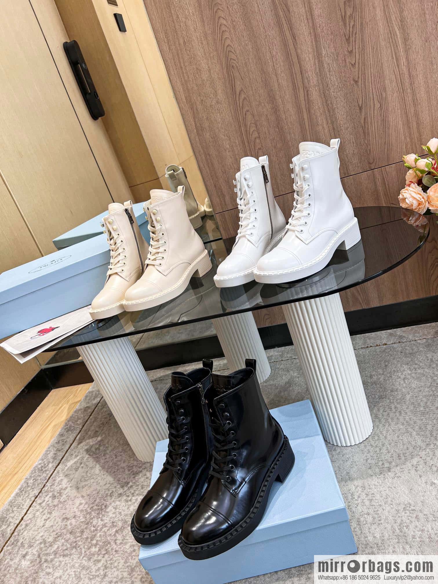 🐰🐰Top 🔝 2022SSS launched Prada boots series 🌲🌲 1 💥 PRADA early autumn and winter catwalk Internet celebrity with the same style