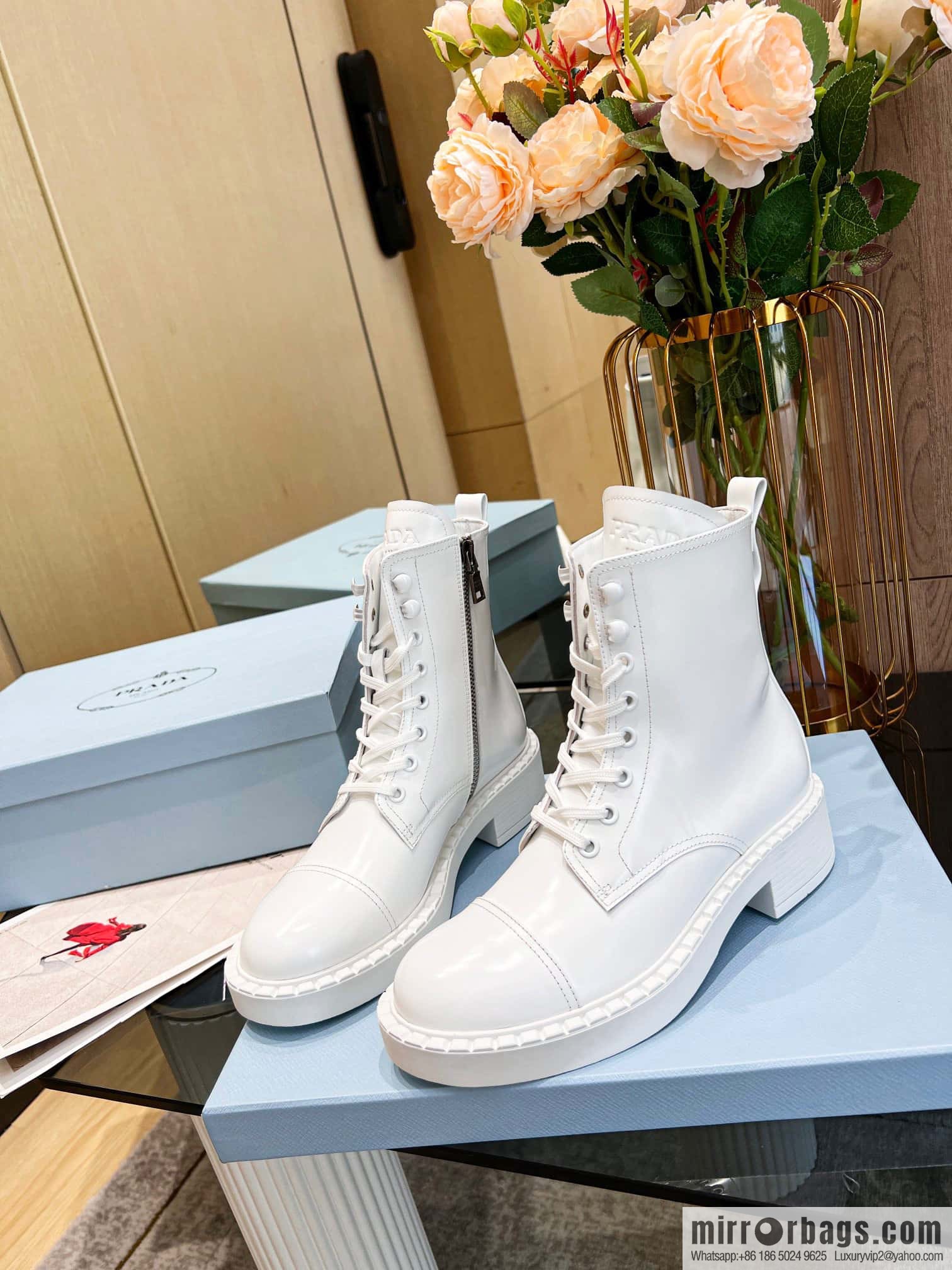 🐰🐰Top 🔝 2022SSS launched Prada boots series 🌲🌲 1 💥 PRADA early autumn and winter catwalk Internet celebrity with the same style