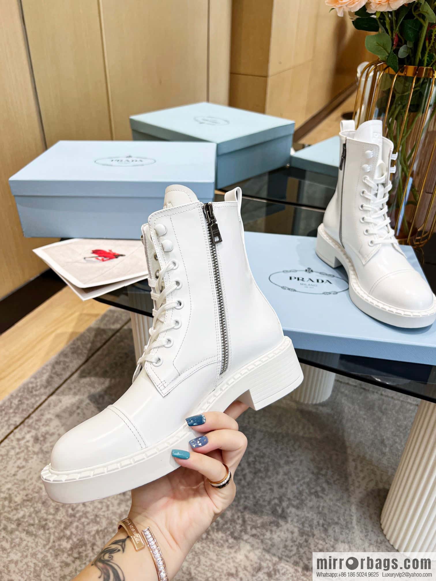 🐰🐰Top 🔝 2022SSS launched Prada boots series 🌲🌲 1 💥 PRADA early autumn and winter catwalk Internet celebrity with the same style
