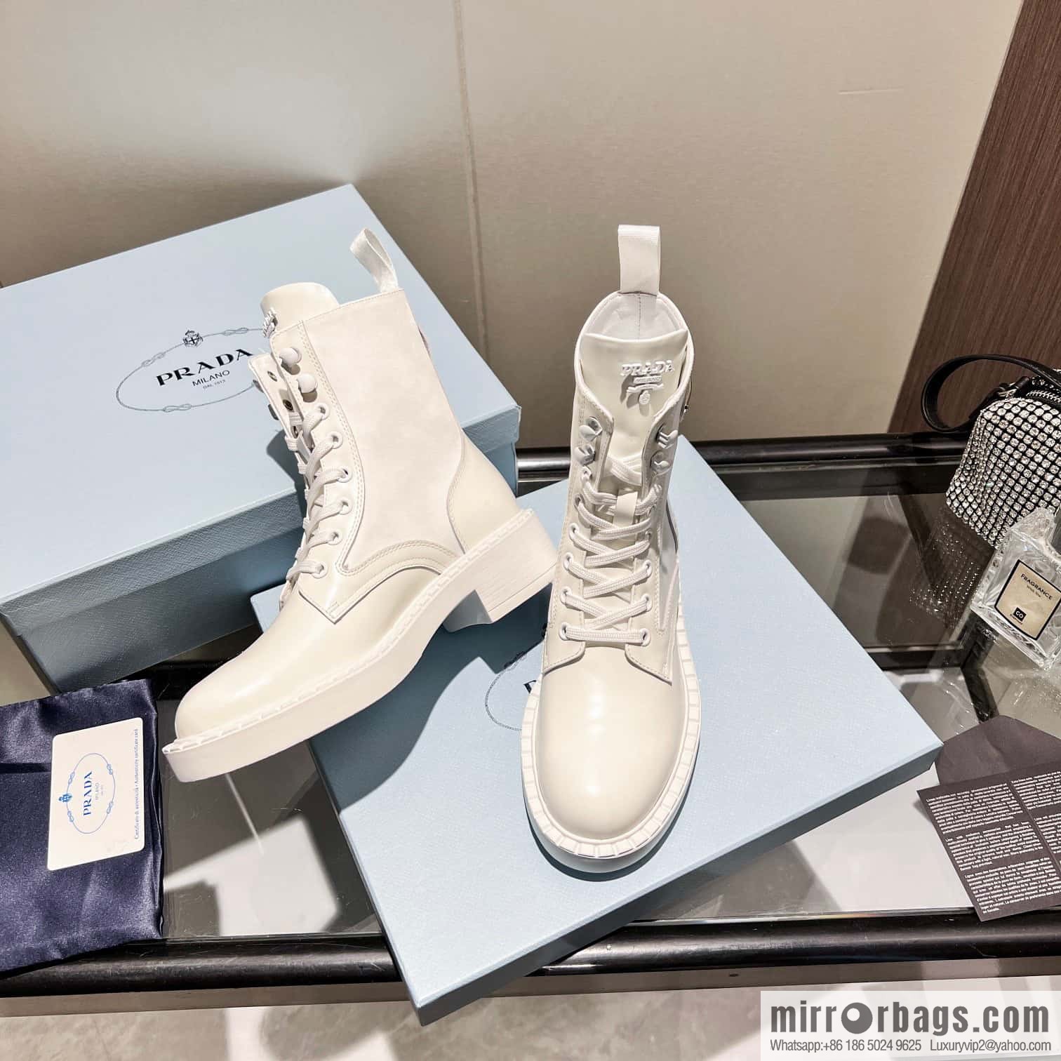 🐰🐰Top 🔝 2022SSS launched Prada boots series 🌲🌲 1 💥 PRADA early autumn and winter catwalk Internet celebrity with the same style