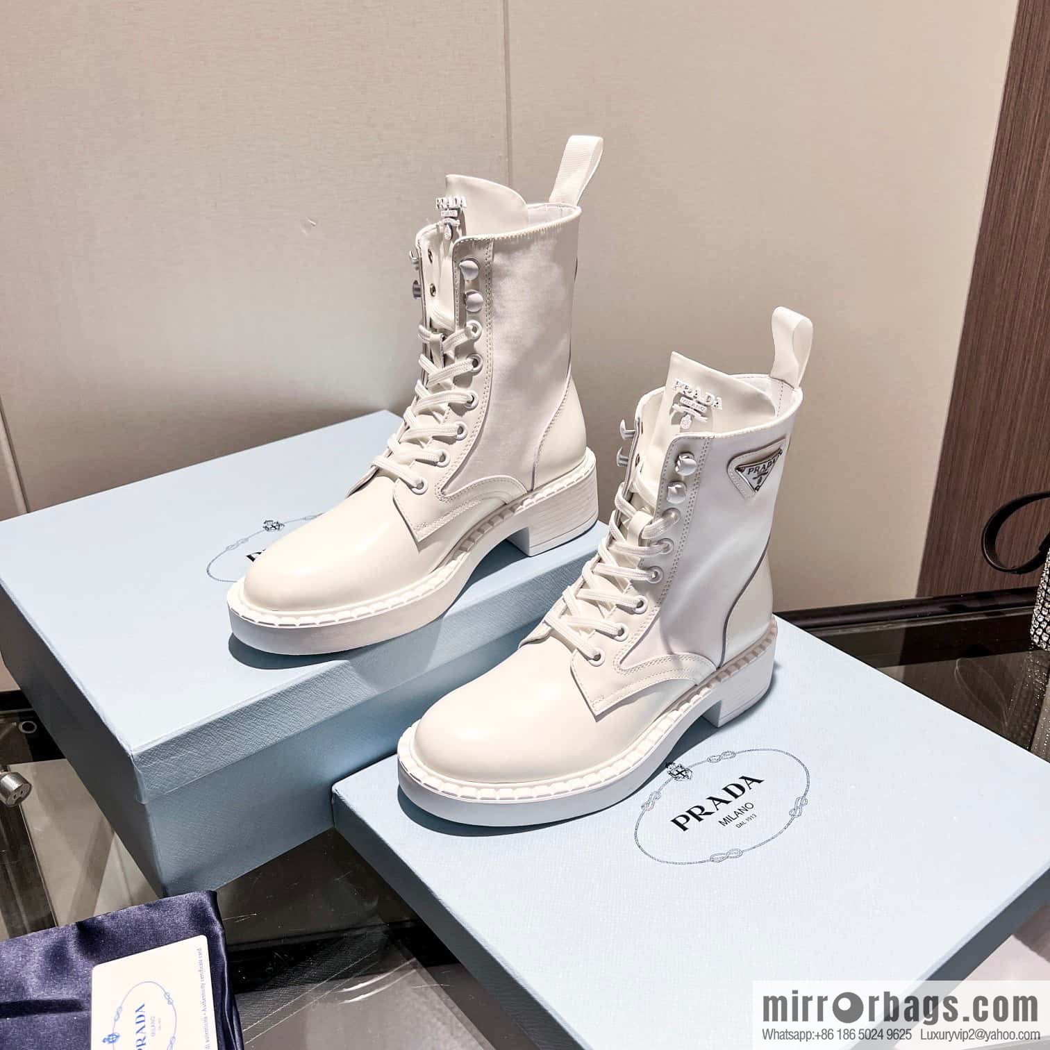 🐰🐰Top 🔝 2022SSS launched Prada boots series 🌲🌲 1 💥 PRADA early autumn and winter catwalk Internet celebrity with the same style