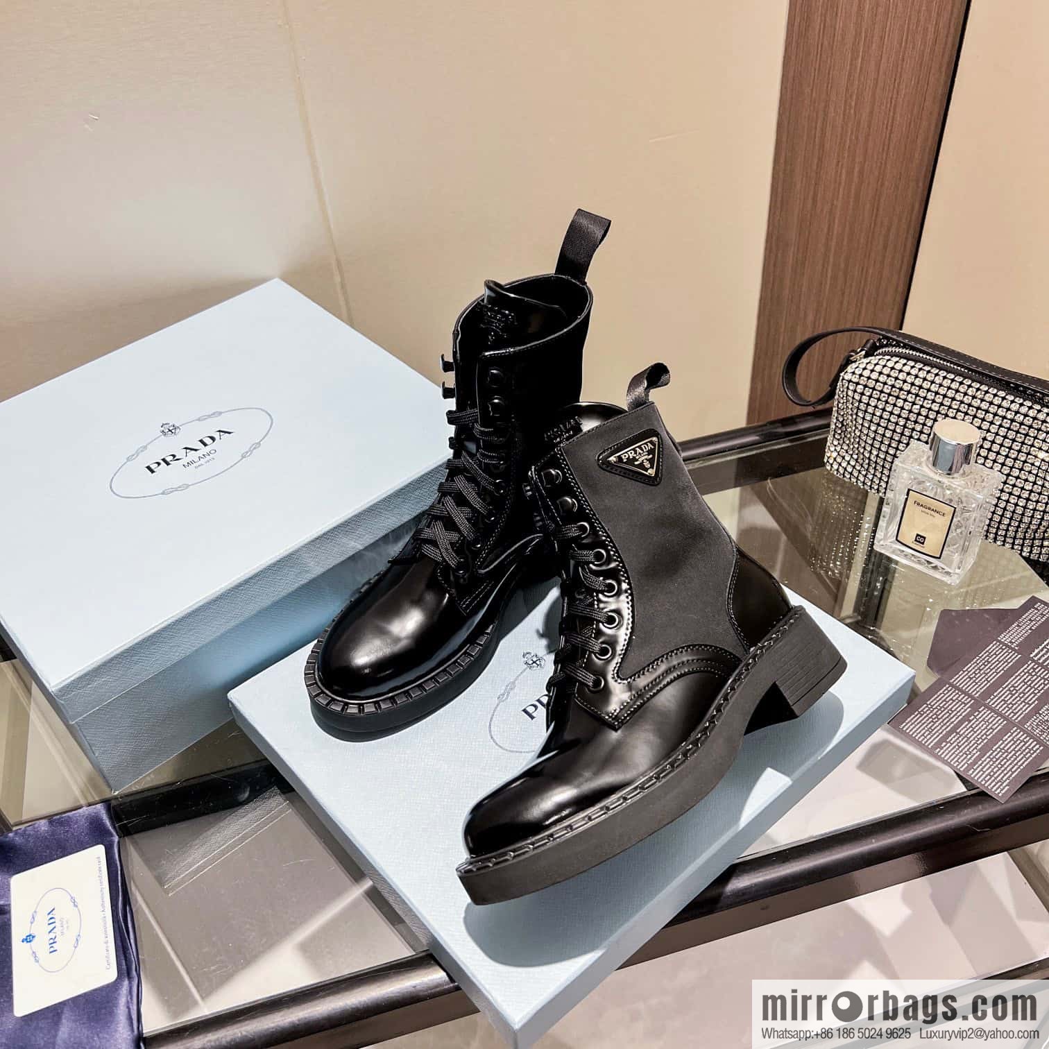 🐰🐰Top 🔝 2022SSS launched Prada boots series 🌲🌲 1 💥 PRADA early autumn and winter catwalk Internet celebrity with the same style