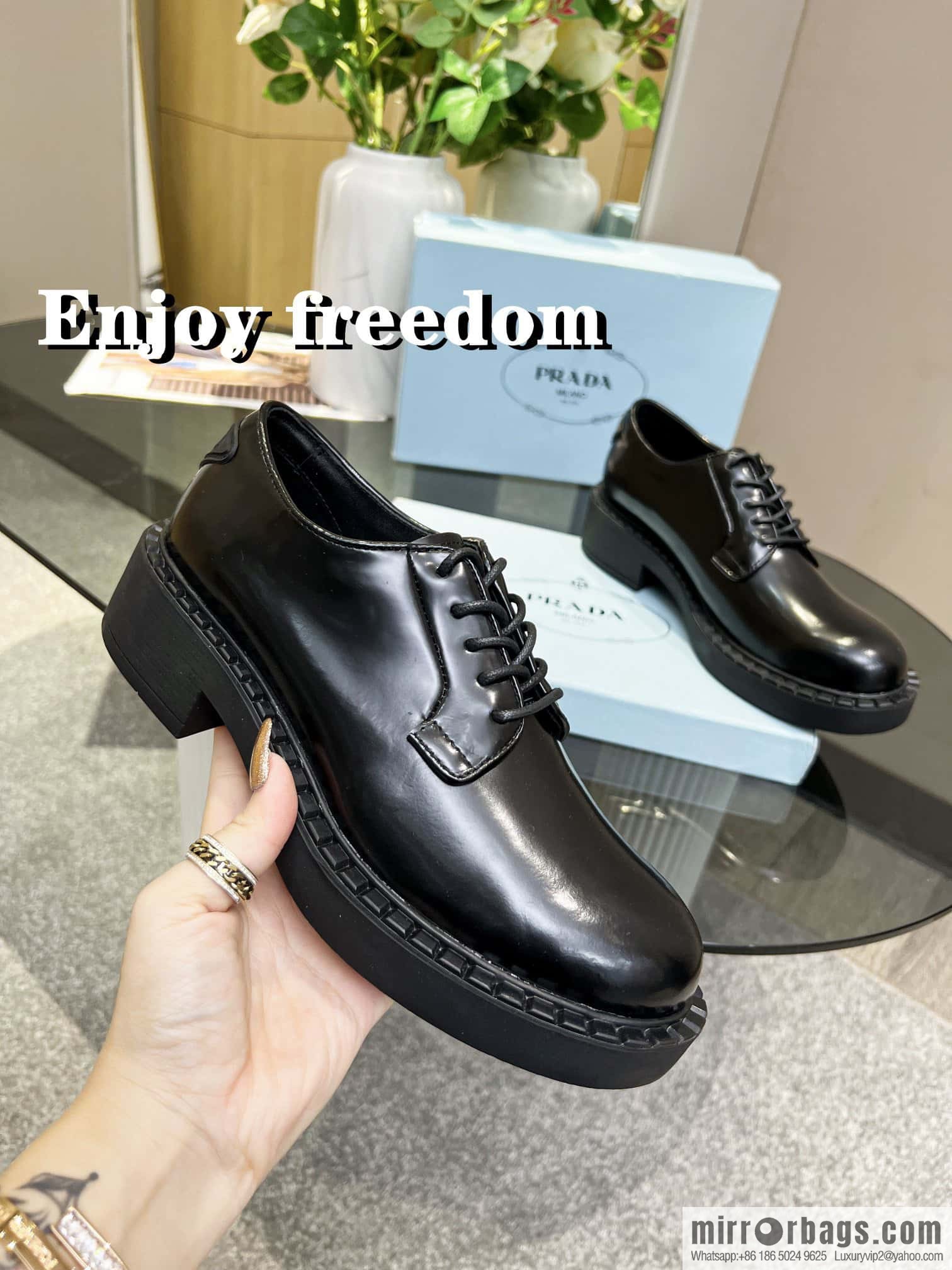 🐰🐰PRADA Prada Spring/Summer 2022 Upgraded Triangle Loafers